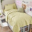 HEVUMYI 5-Piece Twin Comforter Set, Cream Yellow Bed in a Bag