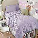 HEVUMYI 5-Piece Twin Comforter Set, Light Purple Bed in a Bag