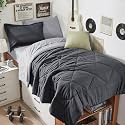 HEVUMYI 5-Piece Twin Comforter Set, Dark &amp; Light Grey Bed in a Bag