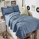 HEVUMYI 5-Piece Twin XL Comforter Set, Dusty Blue Bed in a Bag