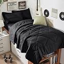 HEVUMYI 5-Piece Twin XL Comforter Set, Black Bed in a Bag