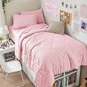 HEVUMYI 5-Piece Twin XL Comforter Set, Pink Bed in a Bag
