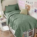 HEVUMYI 5-Piece Twin XL Comforter Set, Sage Bed in a Bag