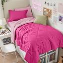 HEVUMYI 5-Piece Twin XL Comforter Set, Hot Pink &amp; Baby Pink Bed in a Bag