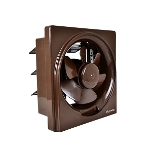 hewa ventilo 200mm square high speed exhaust fan for kitchen bathroom with dust protection shutters with 2 year warranty brown