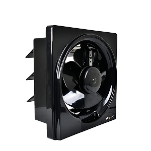 hewa ventilo 200mm square 8 inch exhaust fan cut out size 95 inch x 95 inch with 2 year warranty black