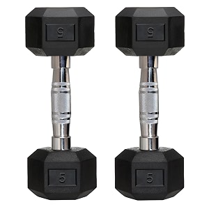 Hex Dumbbells Gym Set 2 x 5KG
