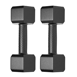Hex Dumbbells PVC Coated Free Weights Set