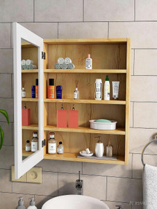 Hexa Red Bathroom Mirror Cabinet Organizer Shelf