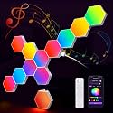 NIUCOO 12 Pack Hexagon LED Lights Panels – Smart RGB Wall Lights with APP/Remote &amp; Music Sync, DIY Modular &amp; Gaming Room Decor, Wall LED Panels Lights for Bedroom