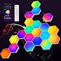 NIUCOO 20 Pack Hexagon LED Light Wall Panels – RGB Smart Gaming Light with App, Remote and Music Sync, Modular Gaming Wall Decor for Bedroom, Game and Living Room