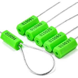 hexagonal cable security seal pull tight otl - security tag straps for trailers cargo containers vans oil tank truck milk vehicle coal conveyor 100 pcs green