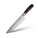 HexClad 8" Japanese Damascus Stainless Steel Chef Knife, Full Tang Handle