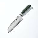 HexClad 7" Japanese Damascus Stainless Steel Santoku Knife, Full Tang