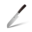 HexClad 7" Japanese Damascus Stainless Steel Santoku Knife, Full Tang