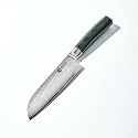 HexClad 7" Japanese Damascus Stainless Steel Santoku Knife, Full Tang