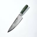 HexClad 8" Japanese Damascus Stainless Steel Chef Knife, Full Tang Handle