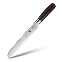 HexClad 8" Japanese Damascus Stainless Steel Serrated Bread Knife Full Tang