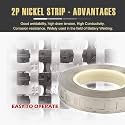 Hexonix 18650 Nickel Strip 0.12x25mm Nickel Plated for Li-ion Battery Pack Spot Welding – 2P H-Type Connector Strip (2 Meter)