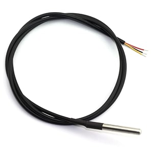 hexonix ds18b20 waterproof digital temperature sensor probe  1m heat-resistant cable unique 64-bit id stainless steel probe for electronics industrial amp diy projects