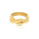 Hey Harper Gold Ring for Women - Gold Plated Stacking Waterproof &amp; Sweatproof Jewerly Ring - Everday Non Tarnish Cute Fashion Circle Rings