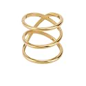 Hey Harper Gold Ring for Women - Gold Plated Stacking Waterproof & Sweatproof Jewerly Ring - Everday Non Tarnish Cute Fashion Circle Rings