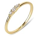 Hey Harper Gold Ring for Women - Gold Plated Stacking Waterproof & Sweatproof Jewerly Ring - Everday Non Tarnish Cute Fashion Circle Rings