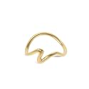 Hey Harper Gold Ring for Women - Gold Plated Stacking Waterproof &amp; Sweatproof Jewerly Ring - Everday Non Tarnish Cute Fashion Circle Rings
