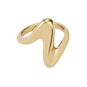 Hey Harper Gold Ring for Women - Gold Plated Stacking Waterproof & Sweatproof Jewerly Ring - Everday Non Tarnish Cute Fashion Circle Rings