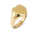 Hey Harper Gold Ring for Women - Gold Plated Stacking Waterproof &amp; Sweatproof Jewerly Ring - Everday Non Tarnish Cute Fashion Circle Rings