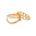 Hey Harper Gold Ring for Women - Gold Plated Stacking Waterproof &amp; Sweatproof Jewerly Ring - Everday Non Tarnish Cute Fashion Circle Rings