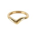 Hey Harper Gold Ring for Women - Gold Plated Stacking Waterproof &amp; Sweatproof Jewerly Ring - Everday Non Tarnish Cute Fashion Circle Rings