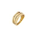 Hey Harper Gold Ring for Women - Gold Plated Stacking Waterproof &amp; Sweatproof Jewerly Ring - Everday Non Tarnish Cute Fashion Circle Rings