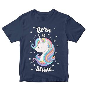 Girls T-Shirt Born to Shine Unicorn 100