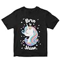 Girls39 T-Shirt Born to Shine Unicorn 100