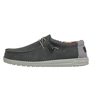 HEYDUDE Mens Wally Fabricated Leather Wide Slip
