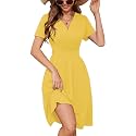 Heymoments Short Sleeve V Neck Summer Dress for Women