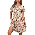 Heymoments Short Sleeve Crewneck Summer Dresses for Women