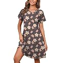 Heymoments Short Sleeve Crewneck Summer Dresses for Women