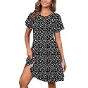 Heymoments Short Sleeve Crewneck Summer Dresses for Women
