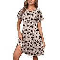 Heymoments Short Sleeve Crewneck Summer Dresses for Women