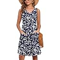 Heymoments Women Sleeveless Summer Beach Dresses with Pockets