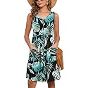 Heymoments Women Sleeveless Summer Beach Dresses with Pockets