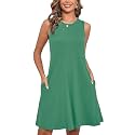 Heymoments Women Sleeveless Summer Beach Dresses with Pockets