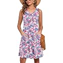 Heymoments Women Sleeveless Summer Beach Dresses with Pockets