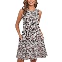 Heymoments Women Sleeveless Summer Beach Dresses with Pockets