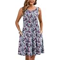 Heymoments Women Sleeveless Summer Beach Dresses with Pockets