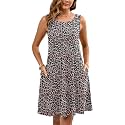 Heymoments Women Sleeveless Summer Beach Dresses with Pockets