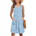 Heymoments Women Sleeveless Summer Beach Dresses with Pockets