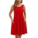 Heymoments Women Sleeveless Summer Beach Dresses with Pockets
